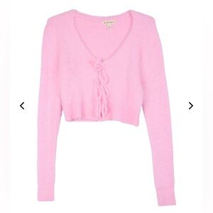 Pink Fuzzy Cardigan